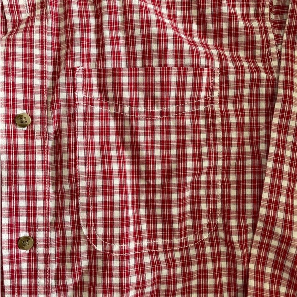 Wrangler Riata Boys Button Down Collar Red White Plaid Long Sleeve Size XXL - Picture 7 of 8